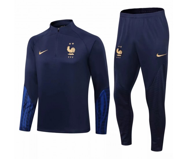 2022-23 France National Team Navy Training Technical Soccer Tracksuit