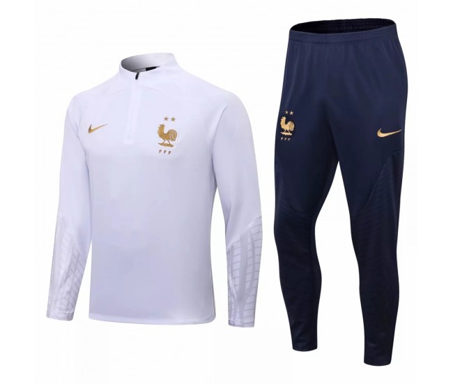 2022-23 France National Team White Training Technical Soccer Tracksuit