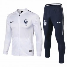 France Stripe White Training Presentation Soccer Tracksuit 2018/19