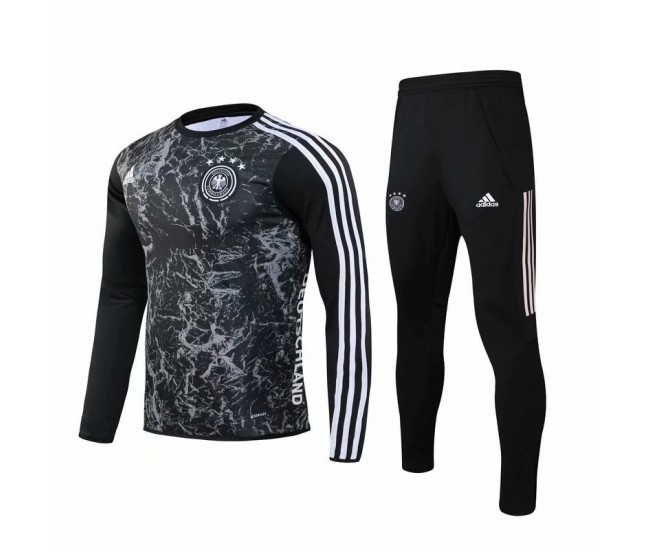 Germany Black Training Sweat Soccer Tracksuit 2020