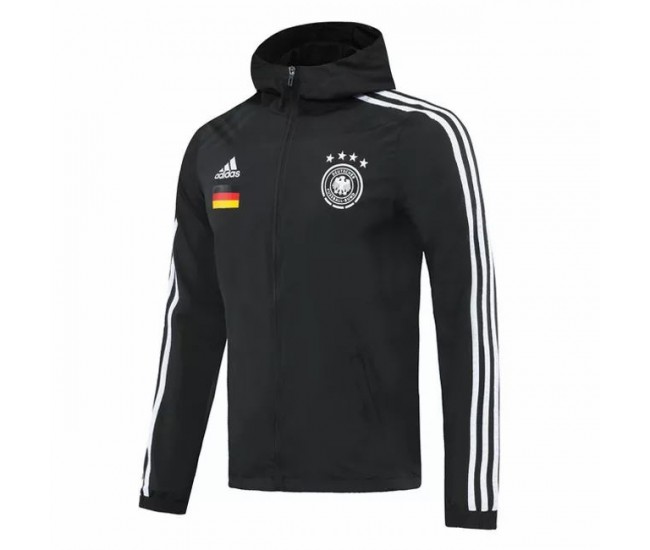 Germany All Weather Windrunner Football Jacket Black 2021