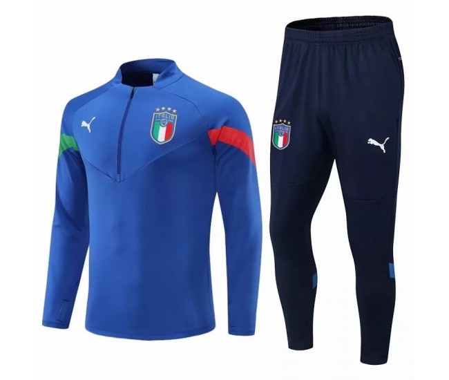 2022-23 Italy Blue Training Technical Soccer Tracksuit