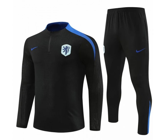 24-25 Netherlands Mens Black Training Technical Tracksuit