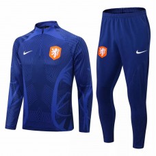 2022-23 Netherlands Blue Training Technical Soccer Tracksuit