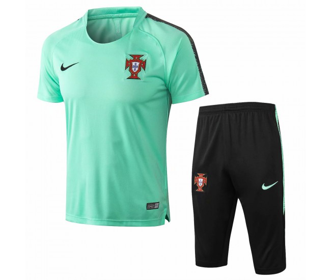 Portugal Team Short Green Tech Training Soccer Tracksuit 2018/19