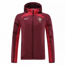 2022-23 Portugal Burgundy Windrunner Soccer Jacket