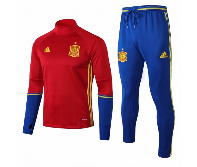 Spain Training Technical Soccer Tracksuit Euro 2016 Red