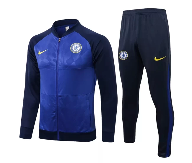 2021-22 Chelsea FC Blue Training Presentation Soccer Tracksuit